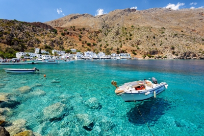 Kreta Bucht von Loutro (gorelovs / stock.adobe.com)  lizenziertes Stockfoto 
License Information available under 'Proof of Image Sources'